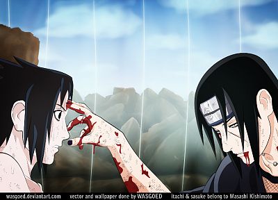 blood, vectors, Uchiha Sasuke, Naruto: Shippuden, Uchiha Itachi - random desktop wallpaper