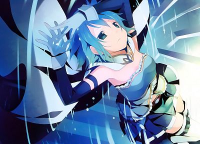 blue eyes, blue hair, Mahou Shoujo Madoka Magica, Miki Sayaka, anime, anime girls - desktop wallpaper