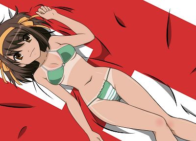 The Melancholy of Haruhi Suzumiya, anime, Suzumiya Haruhi - duplicate desktop wallpaper