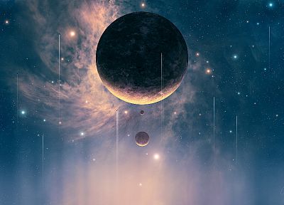 outer space, planets, digital art, artwork, JoeJesus, Josef Barton - random desktop wallpaper