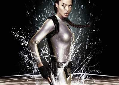 Angelina Jolie, Tomb Raider, Lara Croft, artwork - desktop wallpaper