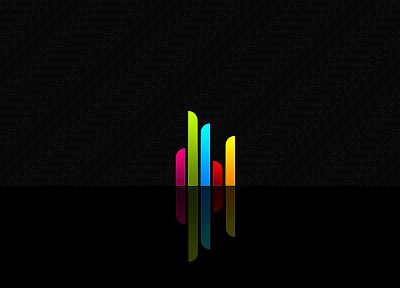 minimalistic, multicolor, rainbows - desktop wallpaper