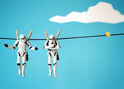 Star Wars, stormtroopers, action figures - random desktop wallpaper