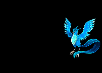 Pokemon, Articuno, simple background, black background - desktop wallpaper