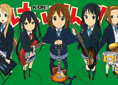 K-ON!, Hirasawa Yui, Akiyama Mio, Tainaka Ritsu, Kotobuki Tsumugi, Nakano Azusa - random desktop wallpaper