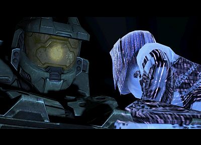 Cortana, Halo, Master Chief, screenshots - desktop wallpaper
