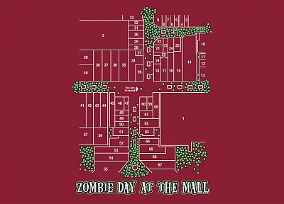 red, zombies, maps, mall, Plan - random desktop wallpaper
