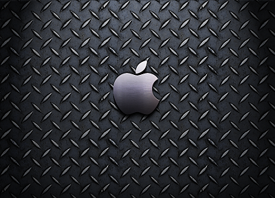 Apple Inc., Mac, steel, textures, logos - random desktop wallpaper