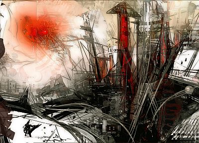 cityscapes, artwork, Android Jones - desktop wallpaper