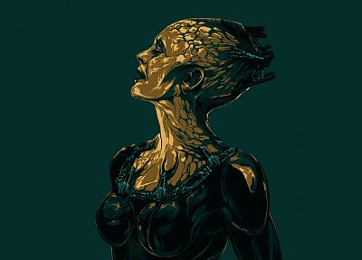 Star Trek, digital art, artwork, Borg Queen - random desktop wallpaper