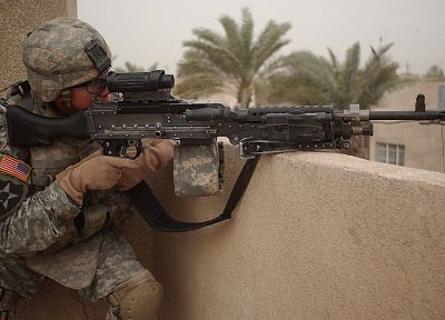 soldiers, army, military, M240 - random desktop wallpaper