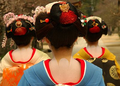 Japanese, kimono, geisha, Japanese clothes - desktop wallpaper