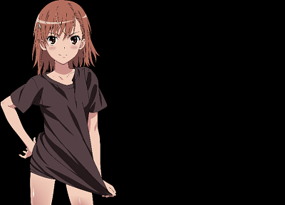 transparent, Misaka Mikoto, Toaru Kagaku no Railgun, shirts, anime, anime vectors - random desktop wallpaper