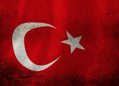 grunge, flags, Turkey - desktop wallpaper