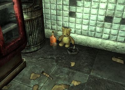 video games, alcohol, smokes, teddy bears, Fallout 3 - random desktop wallpaper
