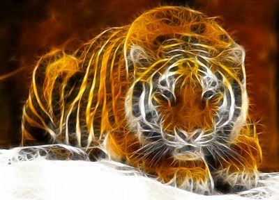 tigers, Fractalius - random desktop wallpaper