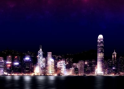 cityscapes, night, buildings - random desktop wallpaper