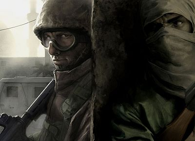 soldiers, video games, war - duplicate desktop wallpaper