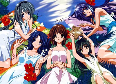 Ichinose Kotomi, Clannad, Sakagami Tomoyo, Ibuki Fuko, Furukawa Nagisa, Fujibayashi Kyou - related desktop wallpaper
