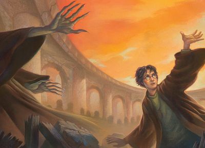 Harry Potter, Harry Potter and the Deathly Hallows, Voldemort, book covers - random desktop wallpaper
