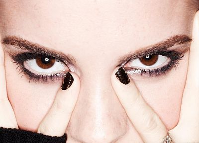 close-up, eyes, Emma Watson, actress, brown eyes, faces - random desktop wallpaper