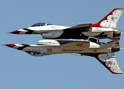 fighting, United States Air Force, F-16 Fighting Falcon, Thunderbirds (squadron) - desktop wallpaper