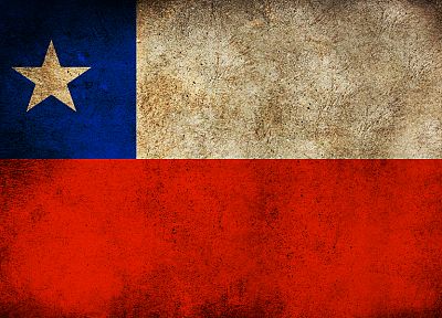 Chile, grunge, flags - desktop wallpaper