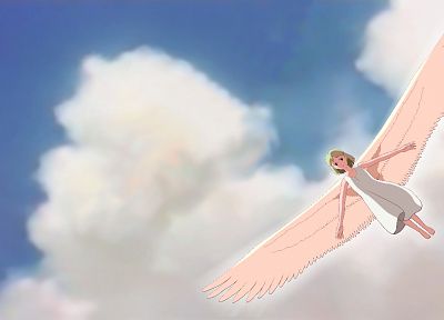 angels, anime girls - duplicate desktop wallpaper