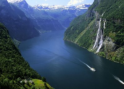 landscapes, nature, Norway, Geiranger Fjord - desktop wallpaper