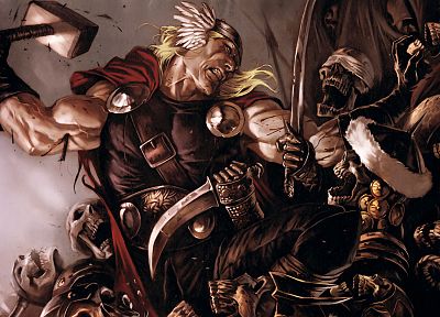 comics, Thor, artwork, Marvel Comics - desktop wallpaper