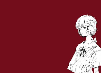 Ayanami Rei, Neon Genesis Evangelion, simple background - duplicate desktop wallpaper