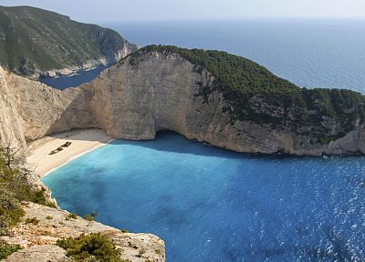 nature, islands, Greece, Zakynthos, cove - desktop wallpaper