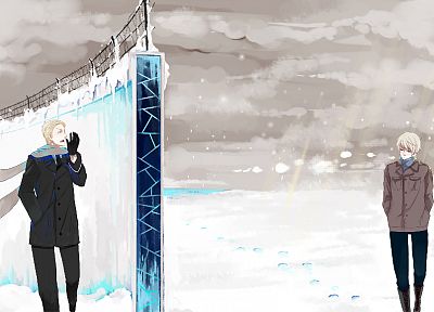 winter, snow, Germany, anime, Prussia, Axis Powers Hetalia, Berlin Wall - related desktop wallpaper
