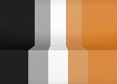 black, minimalistic, white, orange, retro, stripes - desktop wallpaper