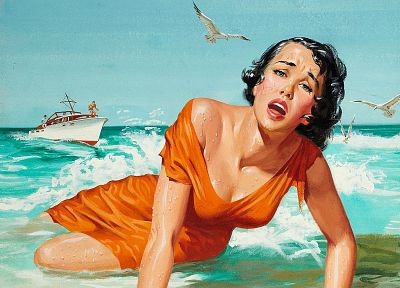 women, men, August, adventure, 20th Century - desktop wallpaper
