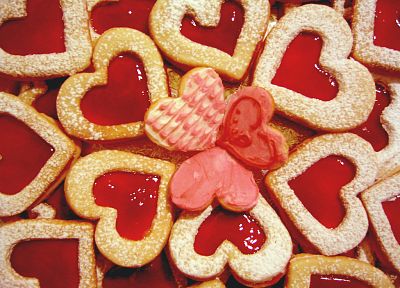 cookies, hearts - random desktop wallpaper