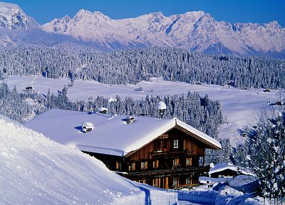 mountains, winter, snow - desktop wallpaper