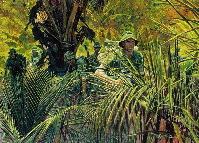 soldiers, Viet Nam, artwork - random desktop wallpaper