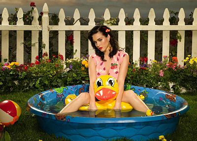 women, Katy Perry, celebrity, singers, swimming pools - random desktop wallpaper
