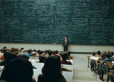geek, nerd, school, classroom, physics, college, teachers, quantum physics, chalkboards, equation, A Serious Man, professor - random desktop wallpaper