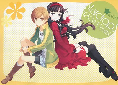 Persona series, Persona 4, anime girls, Satonaka Chie, Amagi Yukiko - related desktop wallpaper