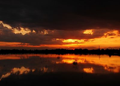 sunset, clouds, landscapes - desktop wallpaper