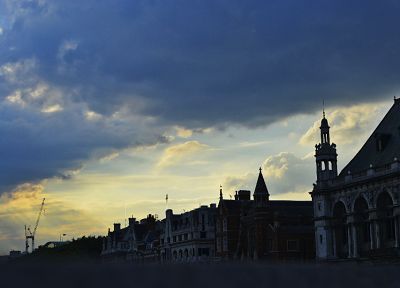clouds, houses, London - related desktop wallpaper