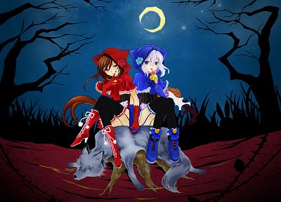 Moon, Pandora Hearts, anime, Echo (Pandora Hearts), Alice (Pandora Hearts), anime girls - random desktop wallpaper