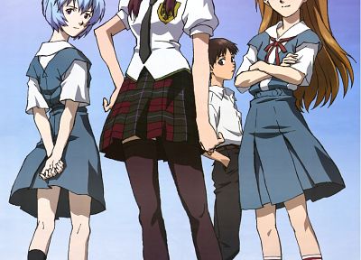 Ayanami Rei, Neon Genesis Evangelion, Ikari Shinji, Makinami Mari Illustrious, Asuka Langley Soryu - related desktop wallpaper