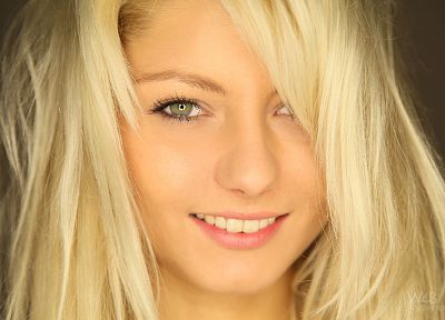 blondes, women, close-up, W4B magazine, faces - desktop wallpaper
