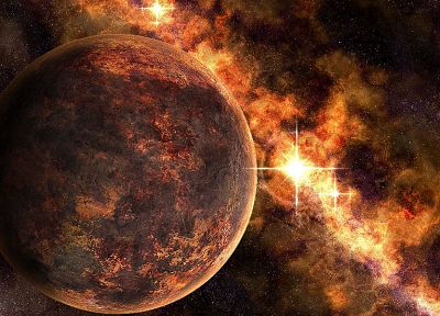 outer space, planets, artwork - random desktop wallpaper