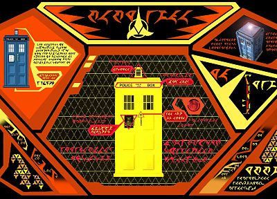 Star Trek, TARDIS, Klingons, Doctor Who, crossovers - random desktop wallpaper