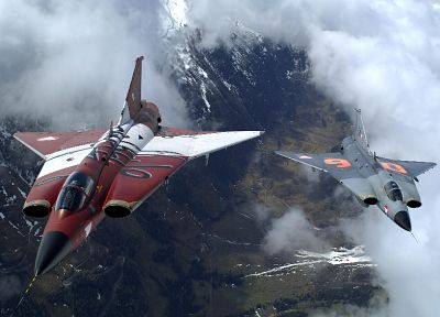 aircraft, Saab, Swedish, planes, vehicles, Draken, Austrian, fighter jets - random desktop wallpaper