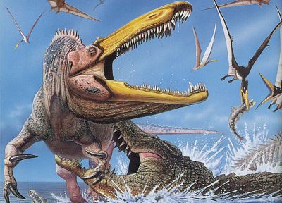 dinosaurs, crocodiles, Suchomimus - related desktop wallpaper